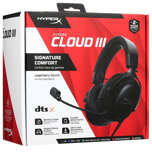 Купить Проводные наушники HyperX Cloud III черный 2023  5475488. Характеристики, отзывы и цены в Донецке