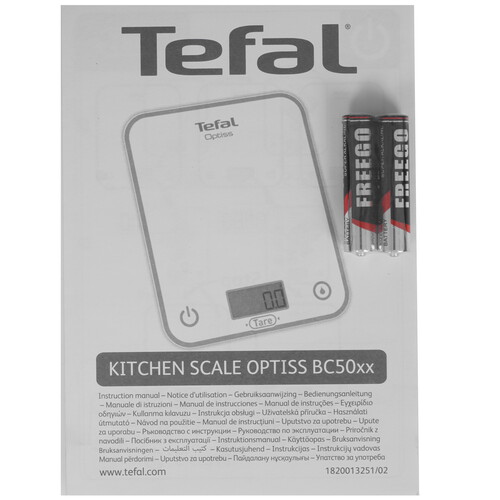 Купить Кухонные весы Tefal Optiss BC50U4V0 серый  9259160. Характеристики, отзывы и цены в Донецке