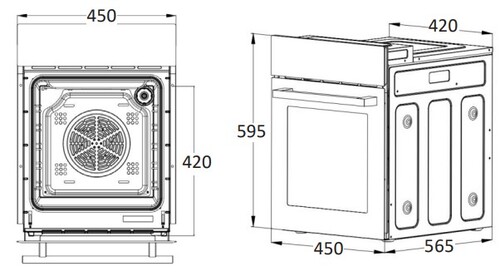 Купить Электрический духовой шкаф DEXP 1YLO45СB черный  9110581. Характеристики, отзывы и цены в Донецке