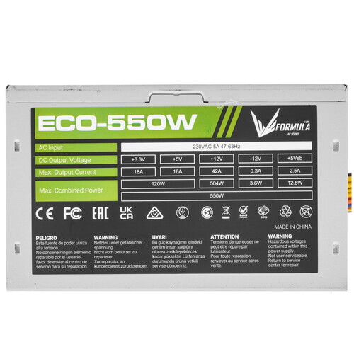 Купить Блок питания Formula V Line ECO-550W [ECO-550W] серый  9229608. Характеристики, отзывы и цены в Донецке