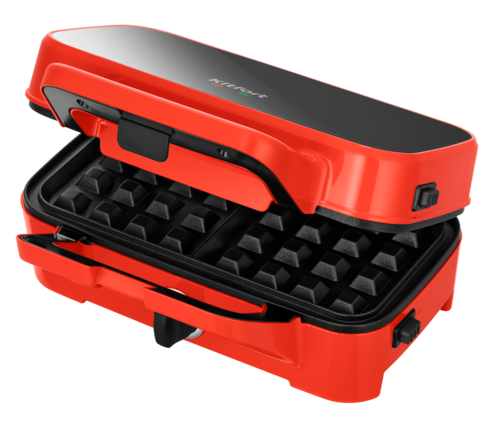 Купить Вафельница Kitfort КТ-4698 красный  9267944. Характеристики, отзывы и цены в Донецке