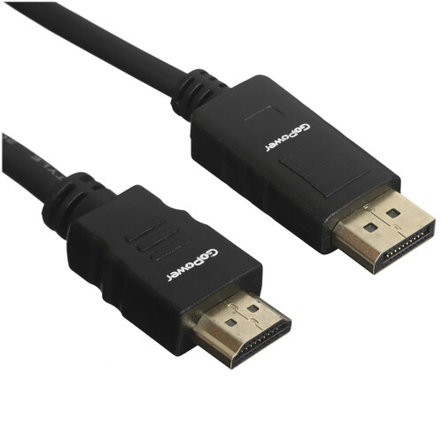Купить Кабель однонаправленный GoPower DisplayPort - HDMI, 1.8 м  5479634. Характеристики, отзывы и цены в Донецке