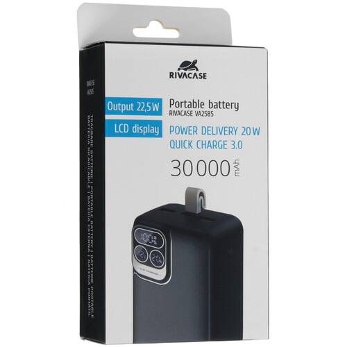 Купить Портативный аккумулятор RIVACASE VA2585 черный  9260618. Характеристики, отзывы и цены в Донецке