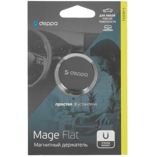 Купить Держатель автомобильный DEPPA Mage Flat черный  4869570. Характеристики, отзывы и цены в Донецке