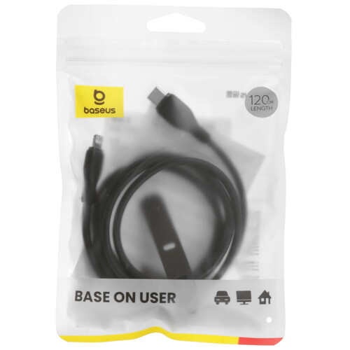 Купить Кабель круглый Baseus Lightning 8-pin - USB Type-C черный 1.2 м  9260746. Характеристики, отзывы и цены в Донецке