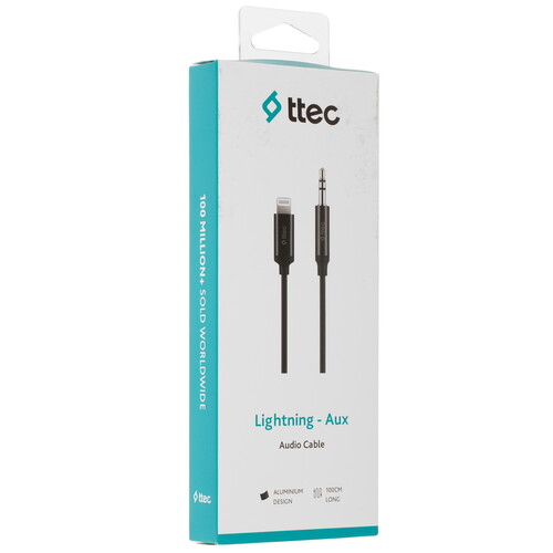 Купить Кабель   TTEC Lightning - jack 3.5 мм черный  9157897. Характеристики, отзывы и цены в Донецке