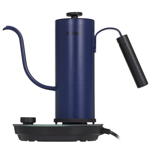 Купить Электрочайник для кофе Kitfort КТ-6758 синий  9275016. Характеристики, отзывы и цены в Донецке