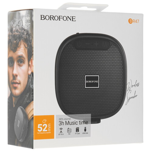 Купить Портативная колонка Borofone BR47, черный  9237943. Характеристики, отзывы и цены в Донецке