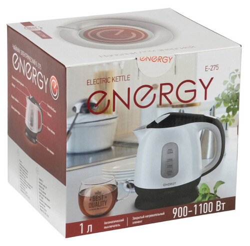 Купить Электрочайник Energy E-275 черный  8169805. Характеристики, отзывы и цены в Донецке