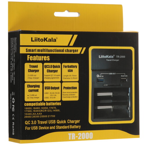 Купить Зарядное устройство LiitoKala TR-2000  9212340. Характеристики, отзывы и цены в Донецке