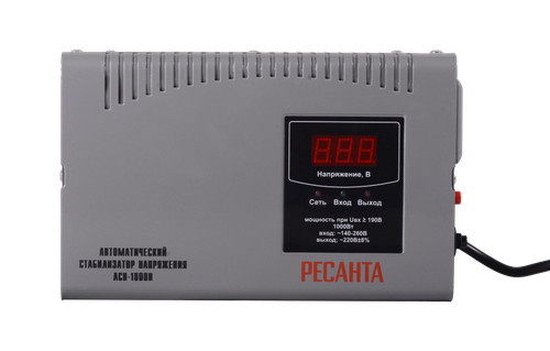 Купить Стабилизатор напряжения Ресанта АСН-1000Н  9147026. Характеристики, отзывы и цены в Донецке