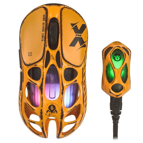 Купить Мышь беспроводная/проводная GravaStar Mercury X Pro Special Edition Battle Worn-Yellow  9276747. Характеристики, отзывы и цены в Донецке