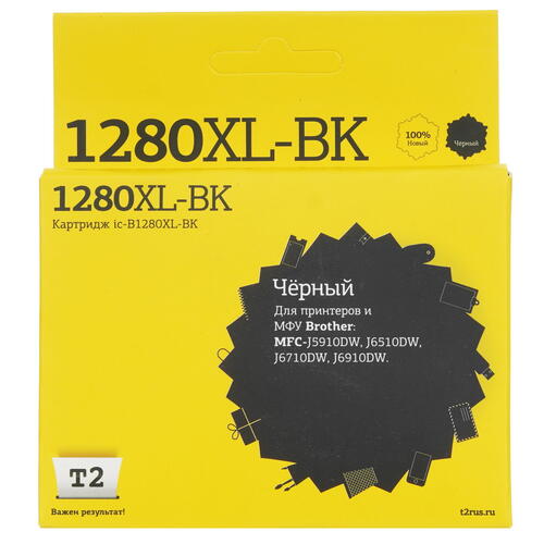Купить Картридж T2 IC-B1280XL-BK черный  9981614. Характеристики, отзывы и цены в Донецке