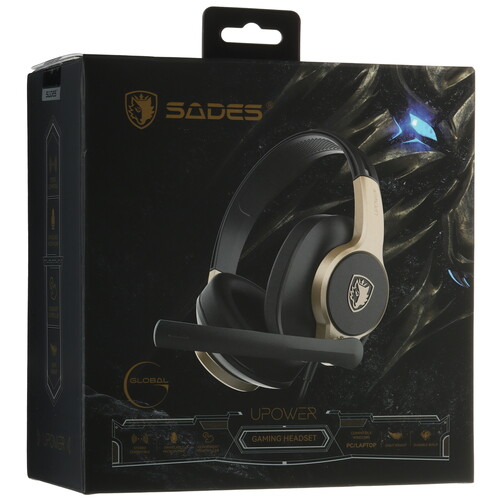 Купить Проводные наушники Sades SA-703 Upower черный  5613204. Характеристики, отзывы и цены в Донецке