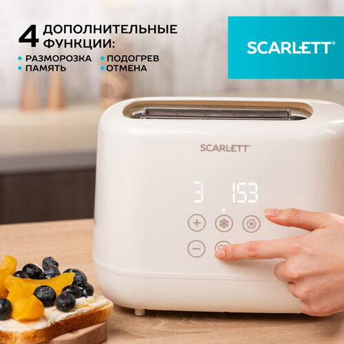 Купить Тостер SCARLETT SC-TM11070 бежевый  9240127. Характеристики, отзывы и цены в Донецке