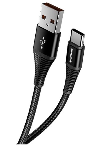 Купить Кабель круглый RIVERSONG USB Type-C - USB 2.0 Type-A черный 1 м  5489951. Характеристики, отзывы и цены в Донецке