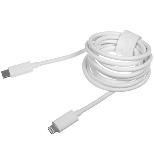 Купить Кабель круглый KEYRON Lightning 8-pin MFI - USB Type-C белый 1.5 м  5445335. Характеристики, отзывы и цены в Донецке