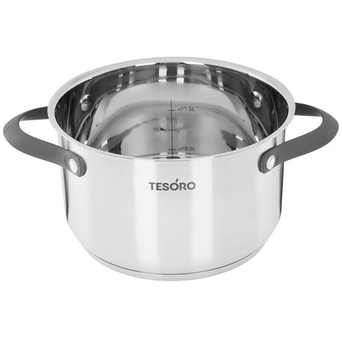 Купить Кастрюля Tesoro Tivoli КС823 2.3 л 18 см серебристый  9165216. Характеристики, отзывы и цены в Донецке
