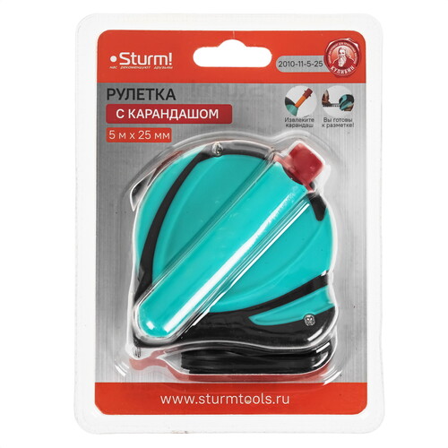 Купить Рулетка Sturm! 2010-11-5-25  9111002. Характеристики, отзывы и цены в Донецке