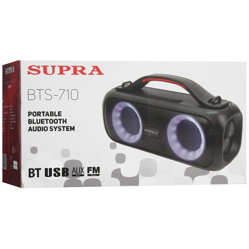 Купить Портативная колонка SUPRA BTS-710, черный  9972379. Характеристики, отзывы и цены в Донецке