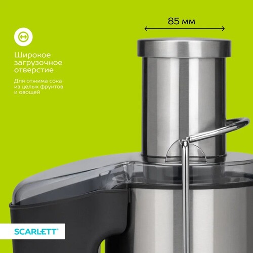 Купить Соковыжималка электрическая Scarlett SC-JE50S65 серебристый  9276016. Характеристики, отзывы и цены в Донецке