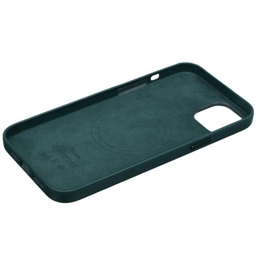 Купить Накладка  Apple Leather Case with MagSafe для Apple iPhone 14 Plus зеленый  5084125. Характеристики, отзывы и цены в Донецке