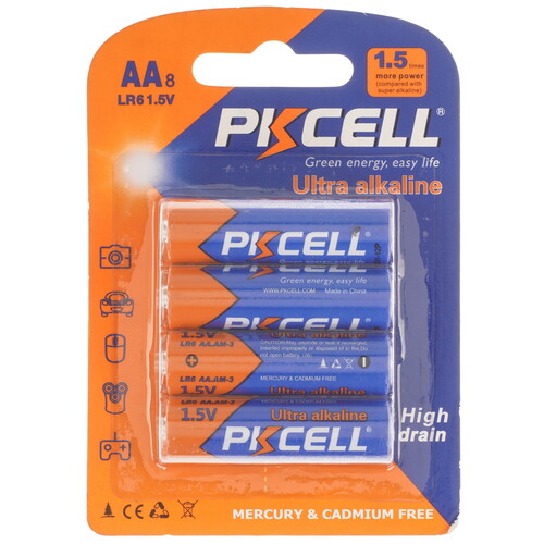 Купить Батарейка PKCELL LR6-8B AA (LR6/ER14505/FR6/R6P)  9196102. Характеристики, отзывы и цены в Донецке