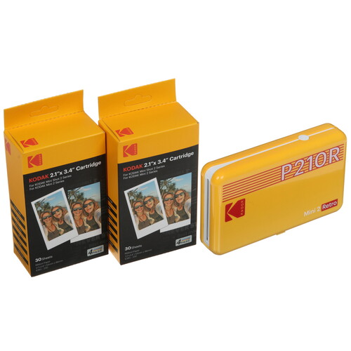 Купить Компактный фотопринтер Kodak Mini 2 Retro желтый  5469358. Характеристики, отзывы и цены в Донецке