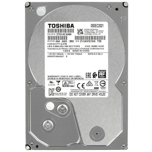 Купить 3 ТБ Жесткий диск Toshiba DT01 [DT01ACA300]  5053829. Характеристики, отзывы и цены в Донецке