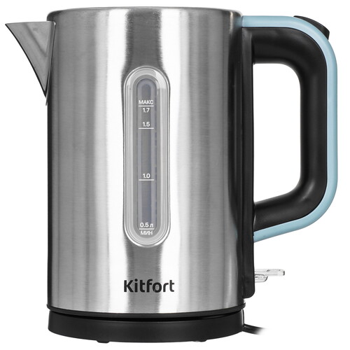 Купить Электрочайник Kitfort КТ-8703 серебристый  9259067. Характеристики, отзывы и цены в Донецке