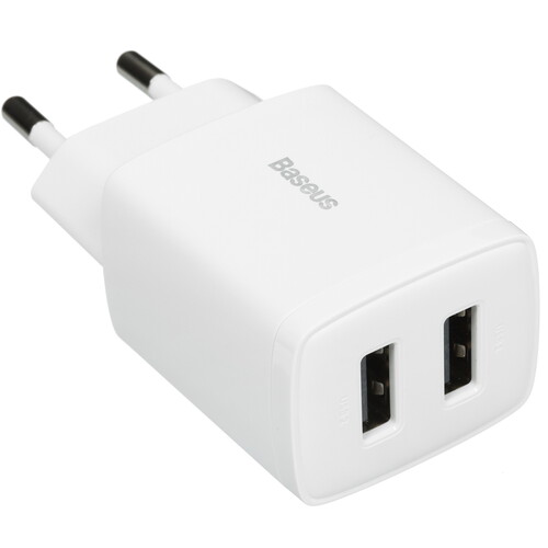 Купить Сетевое зарядное устройство Baseus Compact 2U белый  5495772. Характеристики, отзывы и цены в Донецке