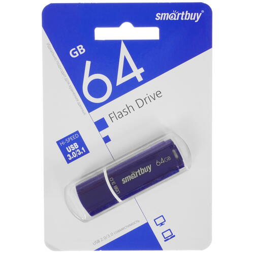 Купить Память USB Flash 64 ГБ Smartbuy Crown [SB64GBCRW-Bl]  5062491. Характеристики, отзывы и цены в Донецке