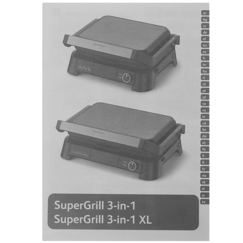 Купить Гриль Tefal SuperGrill 3 в 1 GC510DE0 серый  9299972. Характеристики, отзывы и цены в Донецке