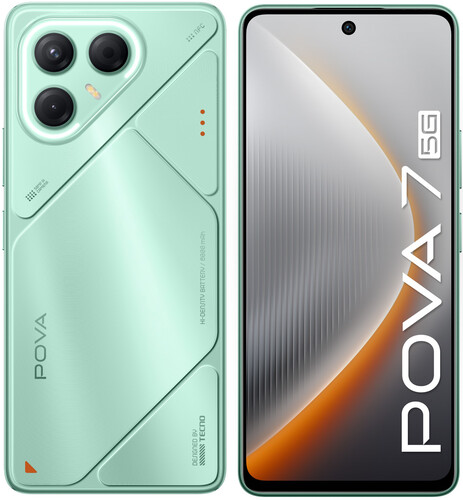Купить 6.78" Смартфон Tecno POVA 7 5G 128 ГБ зеленый  9293810. Характеристики, отзывы и цены в Донецке
