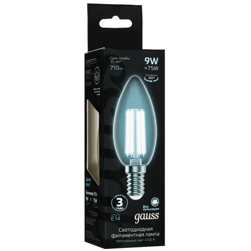 Купить Комплект филаментных ламп Gauss Filament Crystal 103801209  5613128. Характеристики, отзывы и цены в Донецке