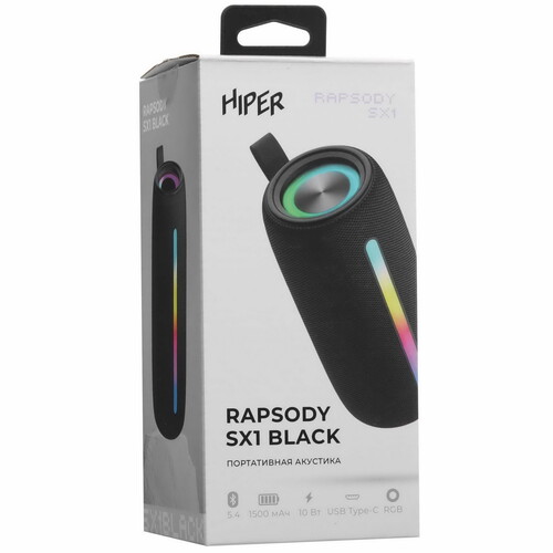 Купить Портативная колонка HIPER RAPSODY SX1, черный  5480911. Характеристики, отзывы и цены в Донецке