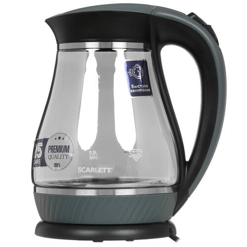 Купить Электрочайник Scarlett SC-EK27G82 черный  5354256. Характеристики, отзывы и цены в Донецке