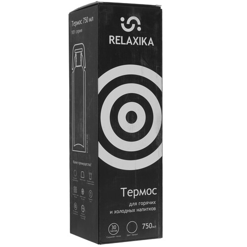 Купить Термос Relaxika 101 R101.750.2NL черный  9194343. Характеристики, отзывы и цены в Донецке
