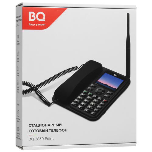 Купить Стационарный сотовый телефон BQ 2839 Point черный  5440268. Характеристики, отзывы и цены в Донецке