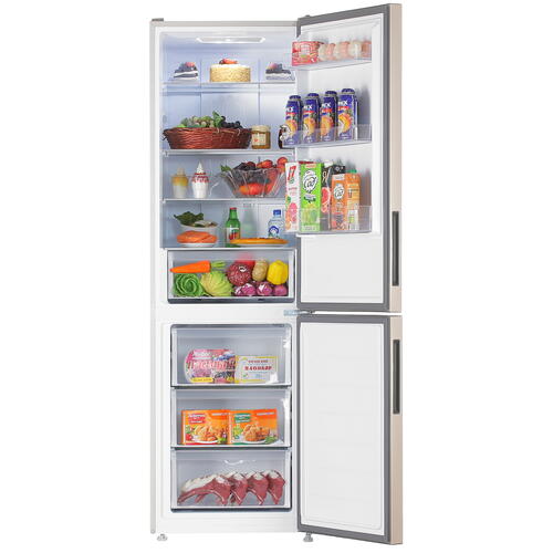 Купить Холодильник с морозильником   Haier CEF535AGG золотистый  5339622. Характеристики, отзывы и цены в Донецке