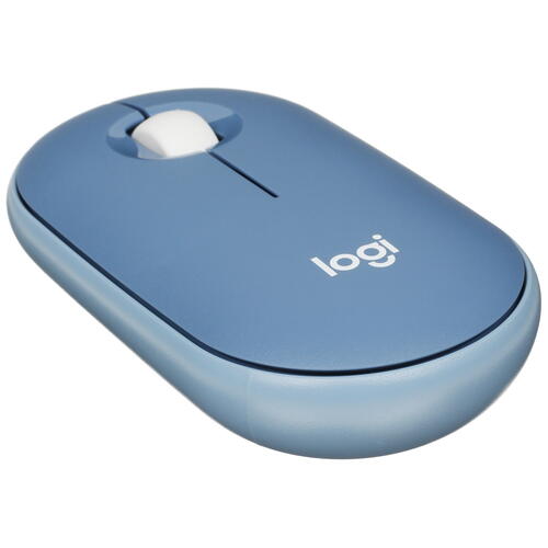 Купить Мышь беспроводная Logitech Pebble M350 [910-006655] синий  5404231. Характеристики, отзывы и цены в Донецке