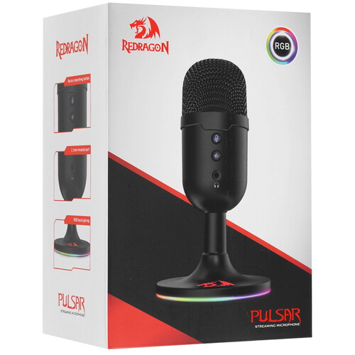 Купить Микрофон Redragon Pulsar GM303 черный  9204458. Характеристики, отзывы и цены в Донецке