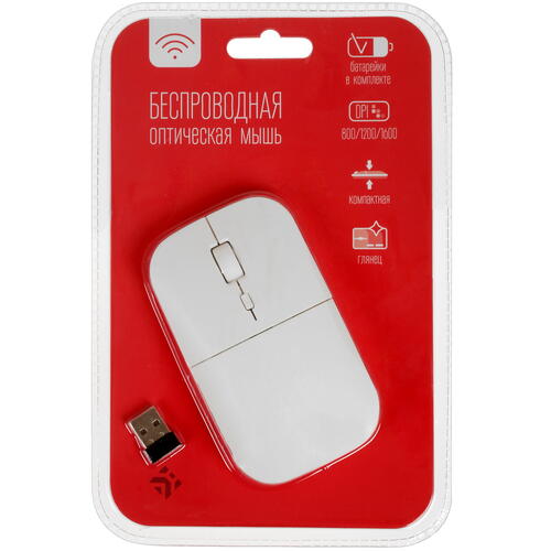 Купить Мышь беспроводная DEXP WM-1401WH  белый  4899527. Характеристики, отзывы и цены в Донецке