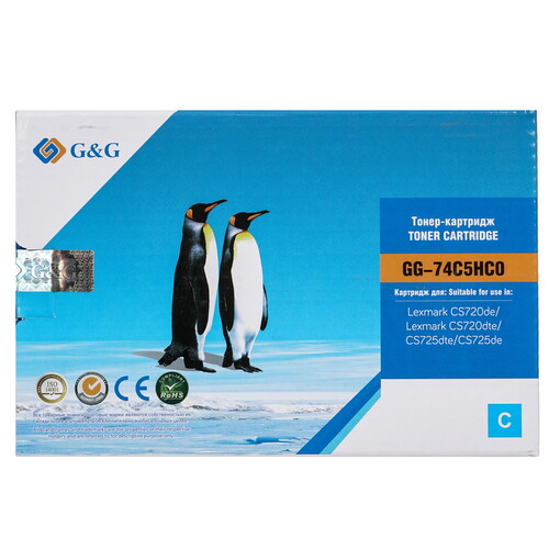 Купить Картридж лазерный G&G GG-74C5HC0 голубой  9146342. Характеристики, отзывы и цены в Донецке