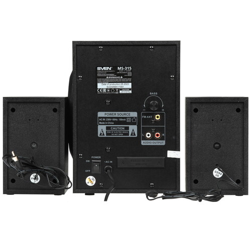 Купить Колонки SVEN MS-315 черный  5425710. Характеристики, отзывы и цены в Донецке
