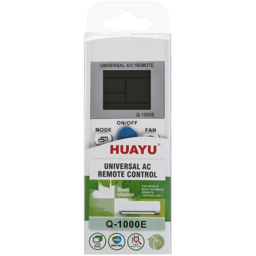 Купить Пульт универсальный для кондиционера Huayu Q-1000E [1000 in 1; белый]  4821759. Характеристики, отзывы и цены в Донецке