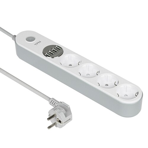 Купить Сетевой фильтр TFN POWER 6 белый  9139933. Характеристики, отзывы и цены в Донецке