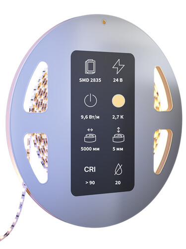 Купить Светодиодная лента Maytoni 24В 2835 9.6Вт/м 2700К 5м IP 20 5мм  9185071. Характеристики, отзывы и цены в Донецке