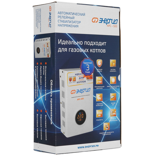 Купить Стабилизатор напряжения Энергия APC-500  5093961. Характеристики, отзывы и цены в Донецке