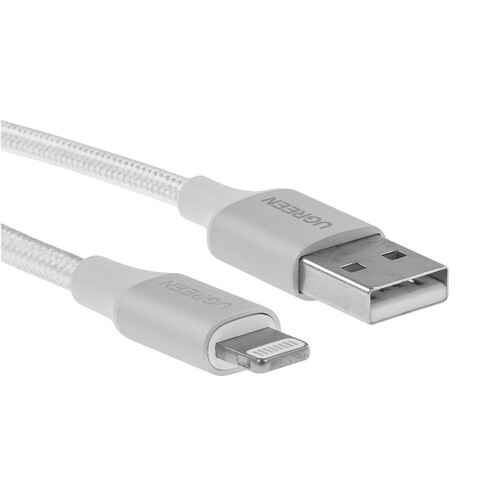 Купить Кабель круглый Ugreen Lightning 8-pin MFI - USB 2.0 Type-A серебристый 1 м  9983442. Характеристики, отзывы и цены в Донецке